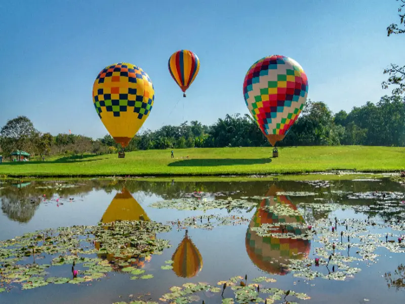 Hot Air Balloon Flight Experience in the Botanical Garden of the Chinese Academy of Sciences