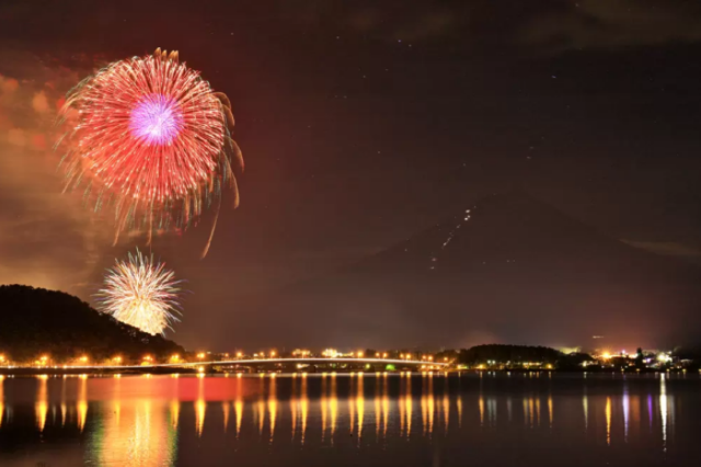 Lake Kawaguchi Festival Fireworks Display | Fujikawaguchiko