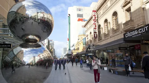 Rundle Mall attraction in Adelaide