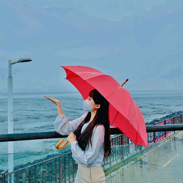 비 와서 더 좋았던, 오이도 빨강등대