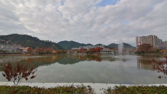 西湖公园在大埔城区中心处，是免费开放的景点，湖中心处有喷泉，