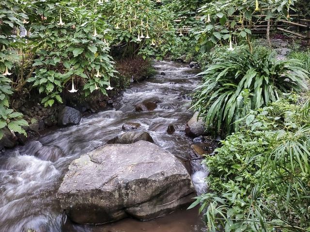 The beautiful waterfall in Malang