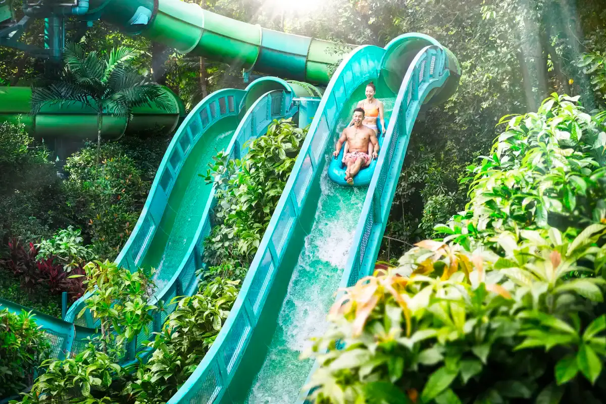 Water slides at Adventure Cove Waterpark