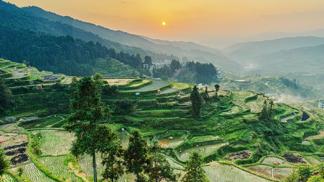 การชมพระอาทิตย์ตกที่ลี่ผิง