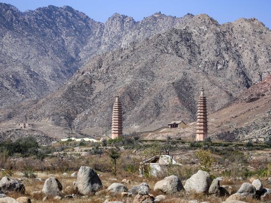 Double Pagodas at Baisikou