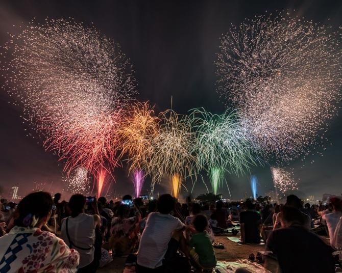 Noda City Sekiyado Festival Fireworks Display | Noda