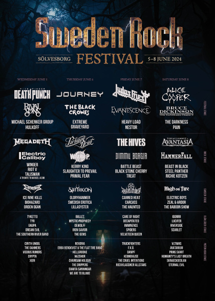 瑞典瑟爾沃斯堡 · Sweden Rock 音樂節 | 瑟爾沃斯堡