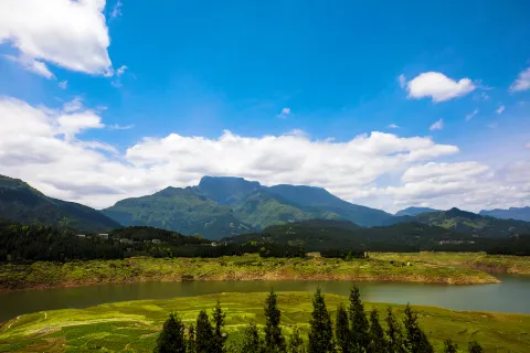 Elegant Woman Lake