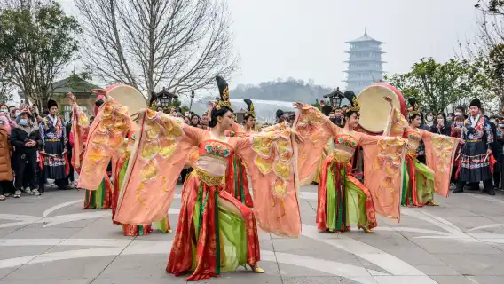西安千古情+西安大唐芙蓉園一日遊【打卡西安世博園/皇家園林】