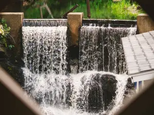 Brushmill by the Waterfall