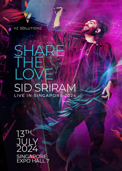 【新加坡】Sid Sriram《SHARE THE LOVE》演唱會 | 新加坡博覽中心