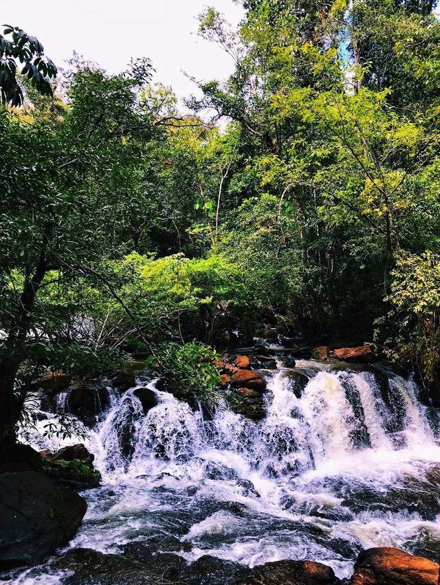 A rainbow in the waterfall