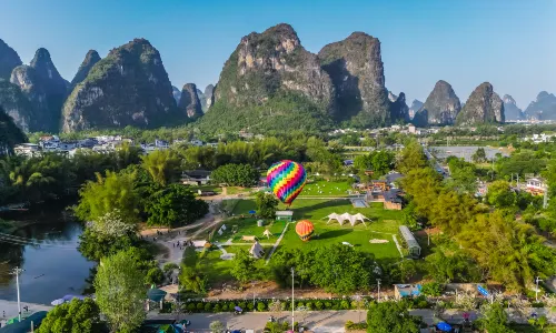 Hot air ballooning in Guilin