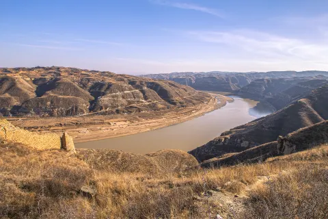 Yanchuan Yellow river Qiankun Bay Scenic Area