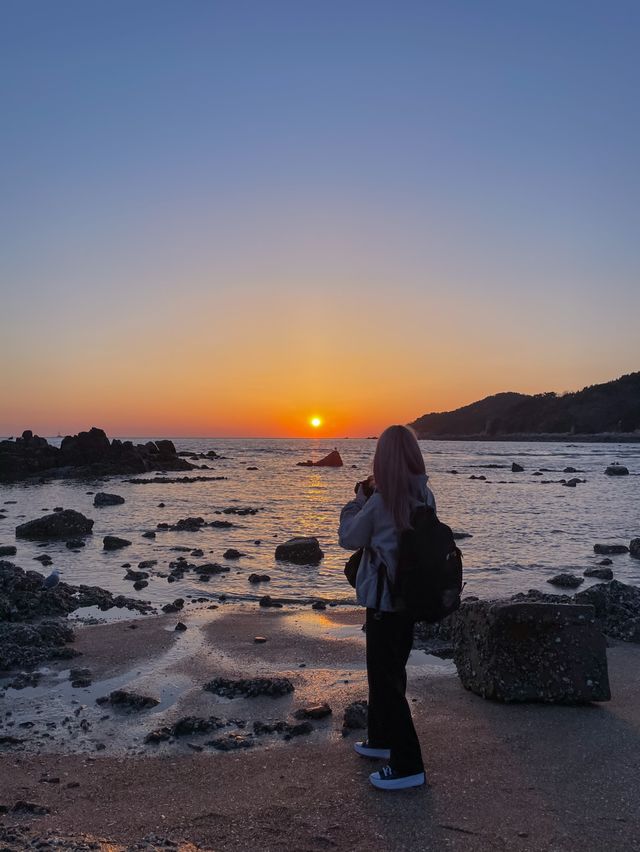 일몰이 너무 예쁜 선녀바위해수욕장