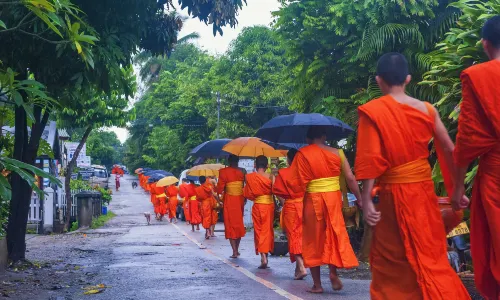 Alms Giving Ceremony in Luang Prabang