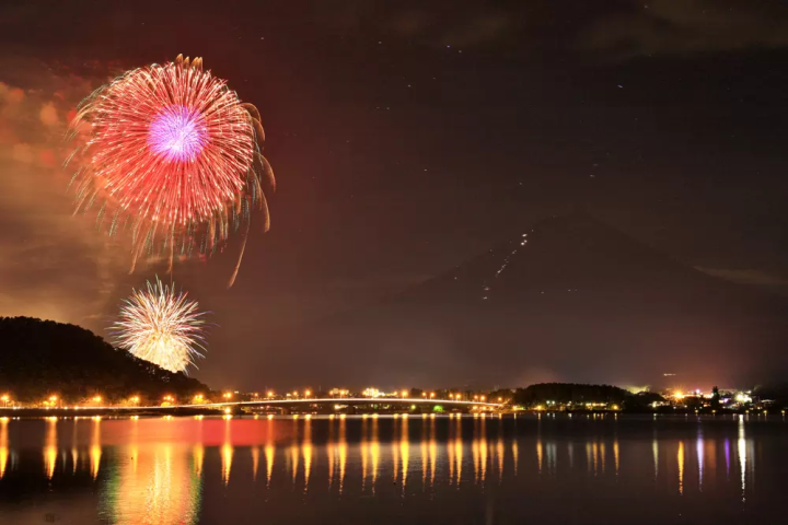 Mt. Fuji Kawaguchiko Mountain Opening Fireworks Festival | Fujikawaguchiko