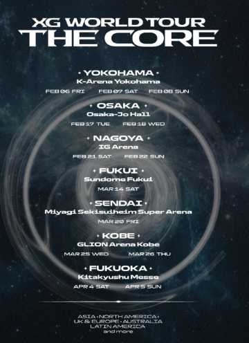 Osaka | XG WORLD TOUR: THE CORE | Osaka-Jo Hall: Tickets, Dates