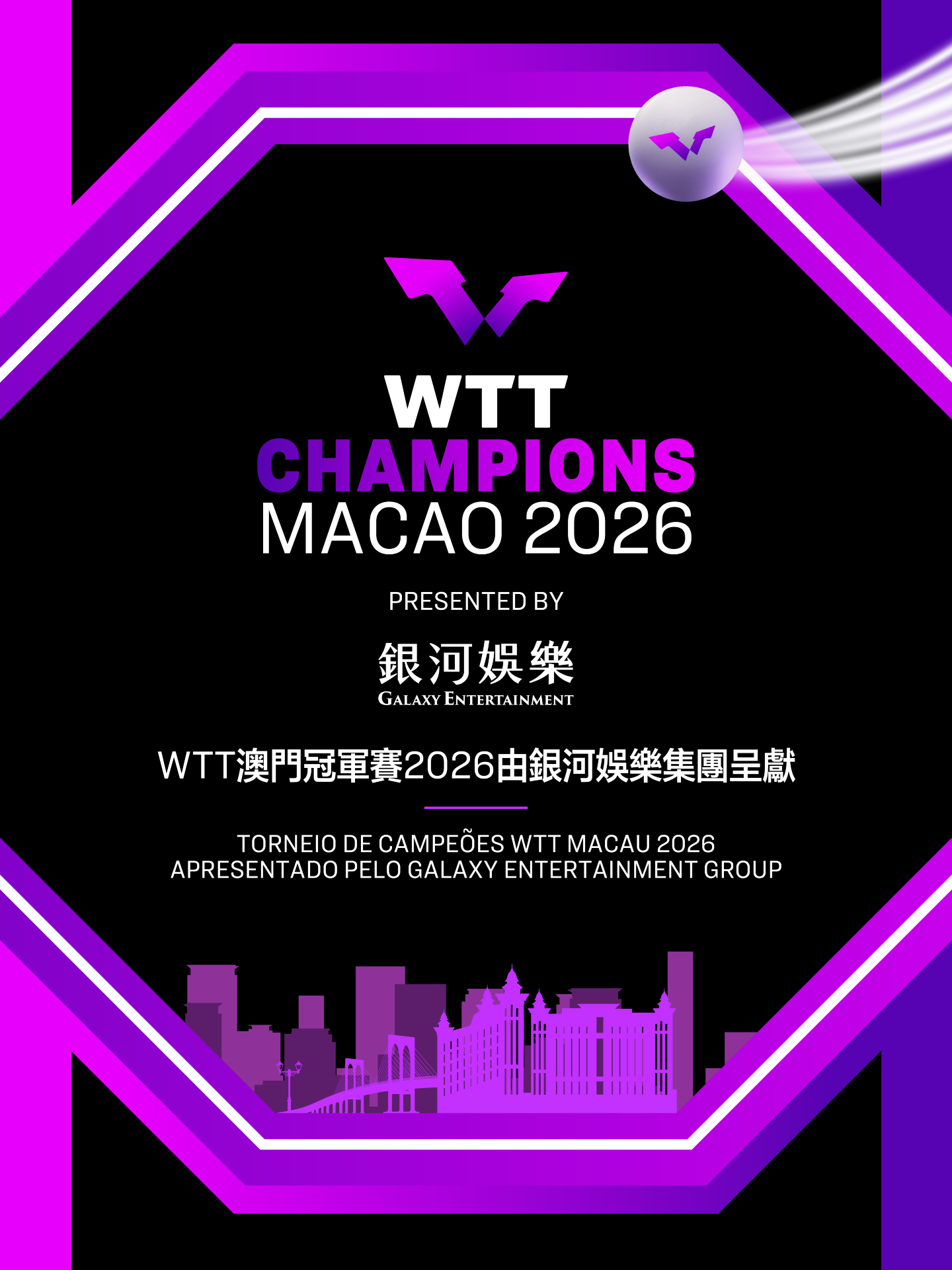 2026 World Table Tennis Champions Macao | Macao East Asian Games Dome