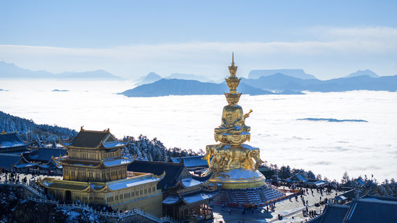 รูปปั้นปูเซียนทั้งสี่ด้าน