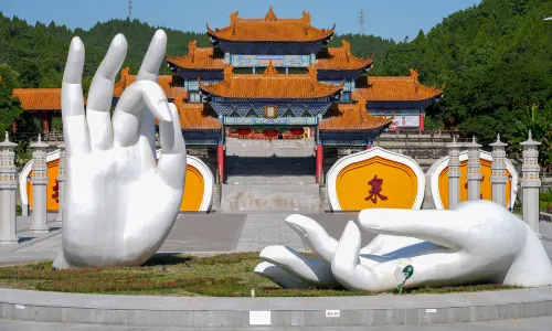 Lingquan Scenic Area the hometown of Guanyin in China