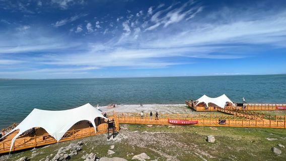 qing hai hu zui mei mian fei huang yu guan jing tai