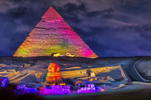 Pyramid light show