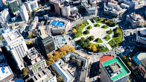 Zhongshan Square attraction in Dalian