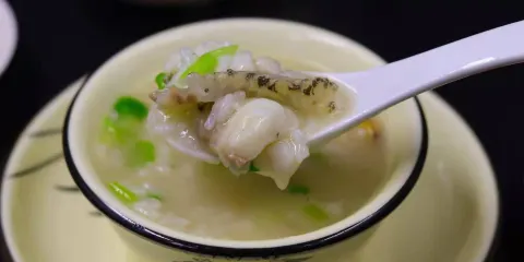 深海石斑魚粥（潮州砂鍋粥）