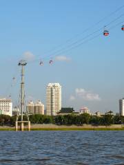 Cable Car above River