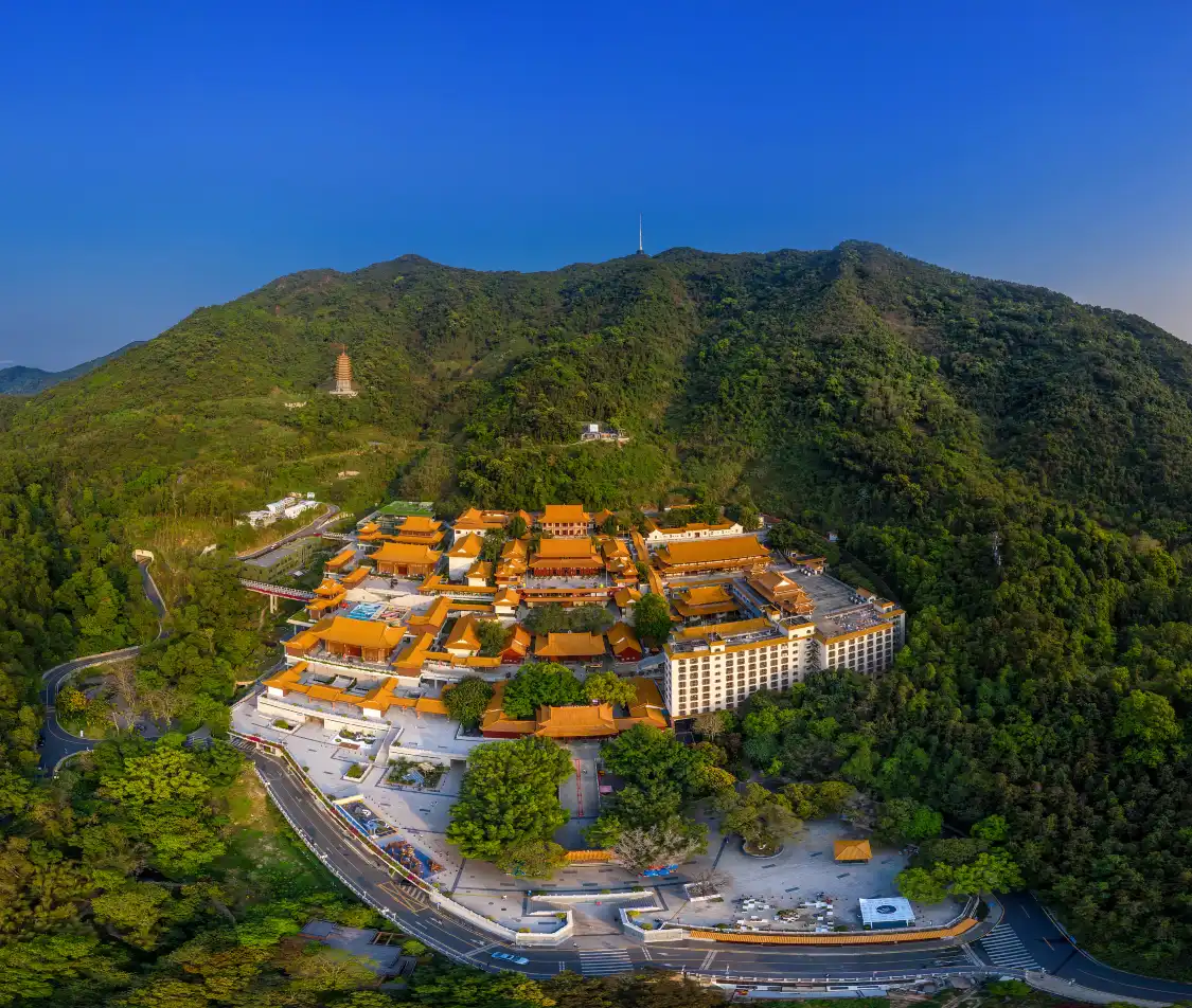 鄰近植物園廟區的酒店