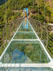 觀瀑水景玻璃天橋