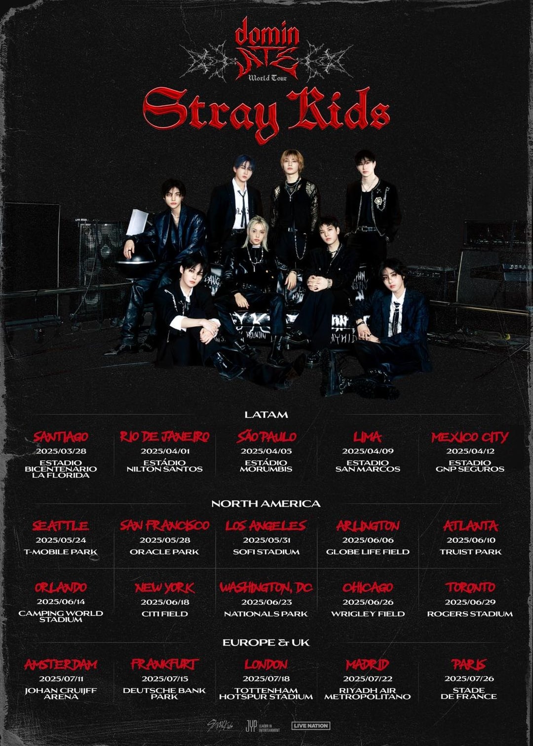 Stray Kids Concert 2025 Chicago Stray Kids World Tour in Chicago