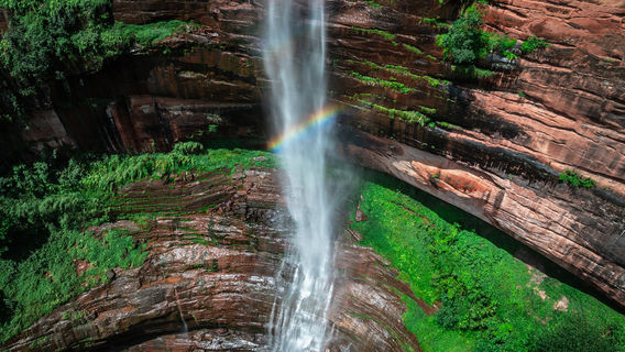 Chishui Danxia Tourist Area Buddha Light Rock