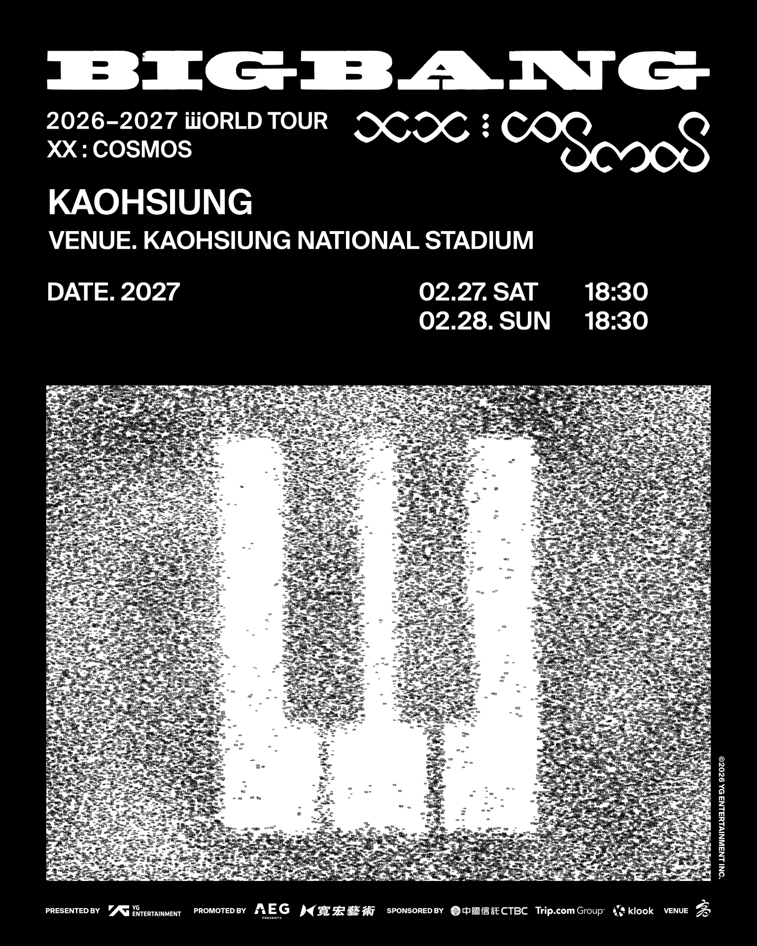 中国台湾・高雄 | BIGBANG 2026-2027 WORLD TOUR < XX : COSMOS > IN KAOHSIUNG | 高雄スタジアム