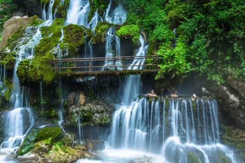Luoji Ninety-Nine Miles Hot Spring Waterfall Scenic Area