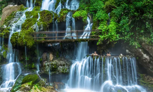 Luoji Ninety-Nine Miles Hot Spring Waterfall Scenic Area