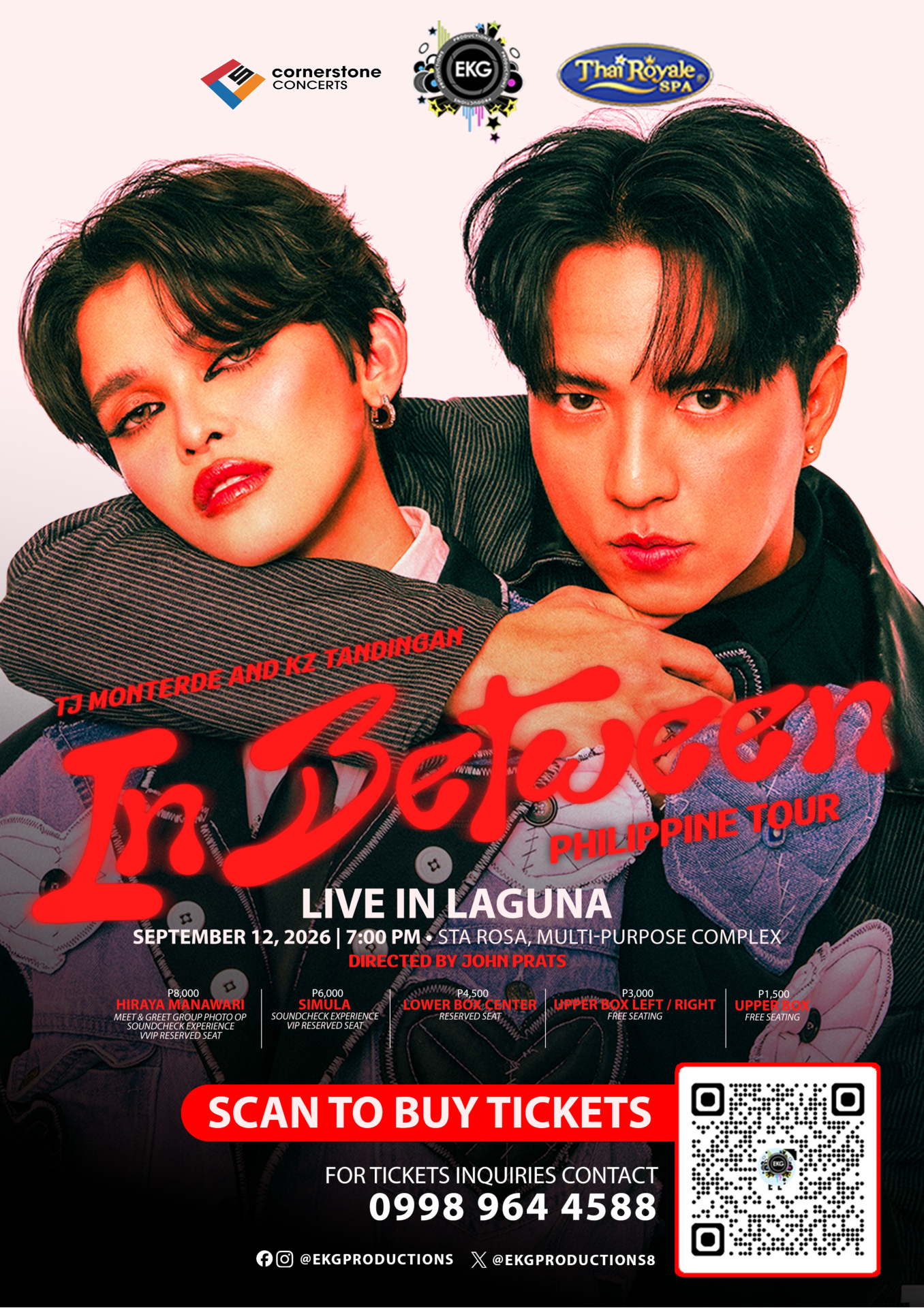 Santa Rosa | KZ TANDINGAN AND TJ MONTERDE IN BETWEEN PHILIPPINE TOUR LIVE IN LAGUNA | City of Santa Rosa Multi-Purpose Complex