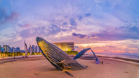 Yantai Golden Beach Lonely Whale