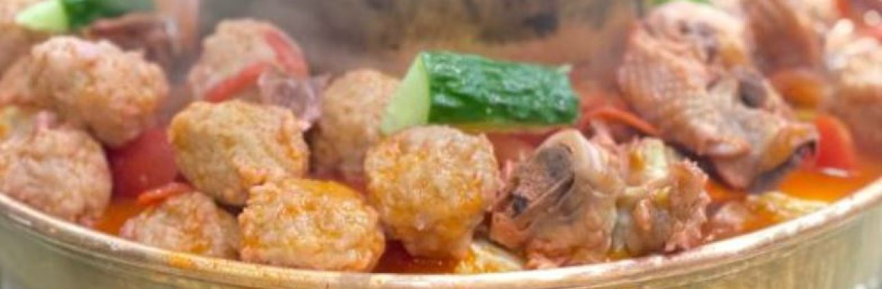 銅鍋野菜生態食材湯鍋