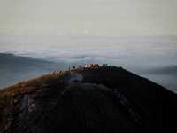 Hiking the volcano mountain