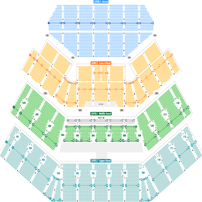 Eve Arena Tour 2025 <Under Blue> World Concert Tour | Seating Map