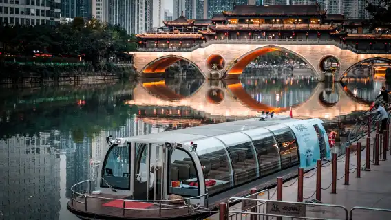 Chengdu Night Cruise Jinjiang Boat Ticket- Round Round-trip from Dongmen Wharf [Single Ticket]