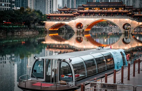 成都夜遊錦江VIP精華遊夜遊船票+登船VIP免排隊服務+特色茶點大小同價