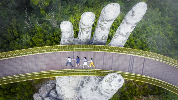 1 Day Trip: Ba Na Hills Self-Guided: Hand Bridge, Cable Car, Private Transfer | Lunch/WOW Pass Add-on