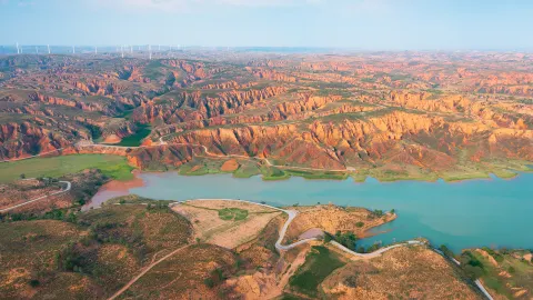 Mahuangliang Loess Geopark attraction in Yulin