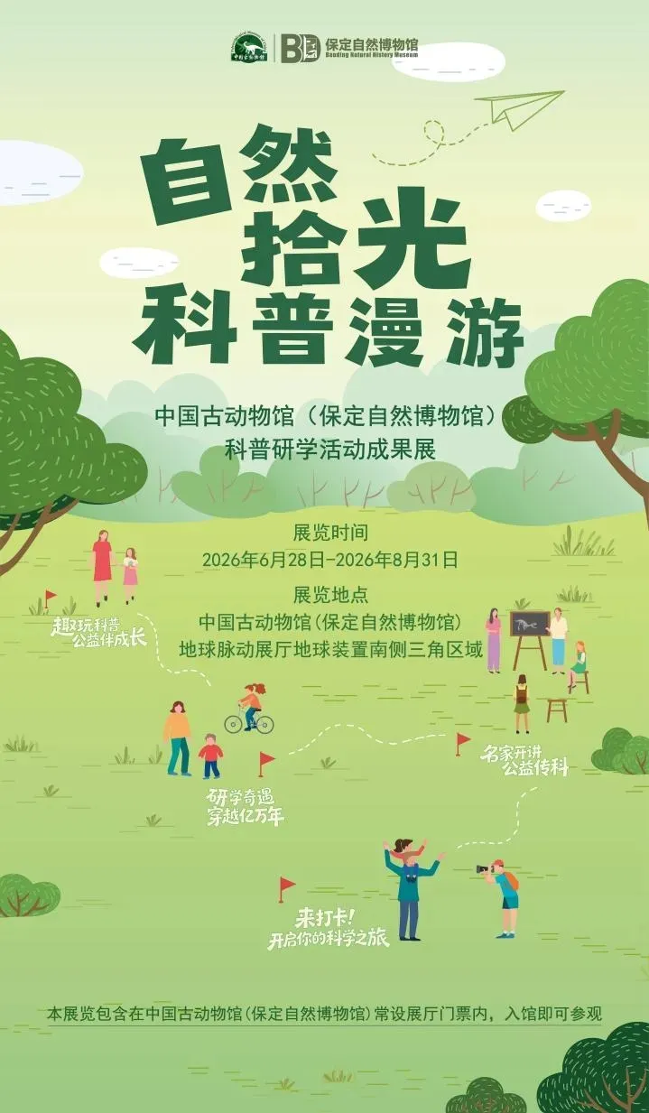 《自然拾光·科普漫遊》科普研學活動成果展 | 中國古動物館(保定自然博物館)