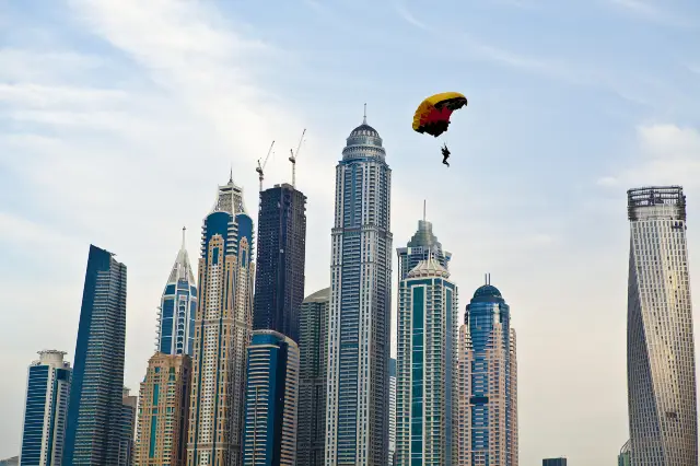Skydiving in Dubai