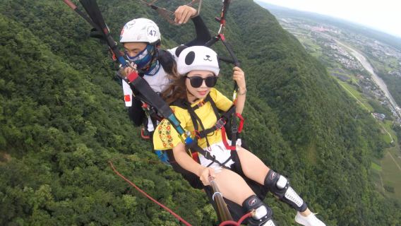 綿陽羅浮山飛貓滑翔傘基地+羅浮山滑翔傘飛行體驗【專業教練一帶一飛行+贈送高清影片】