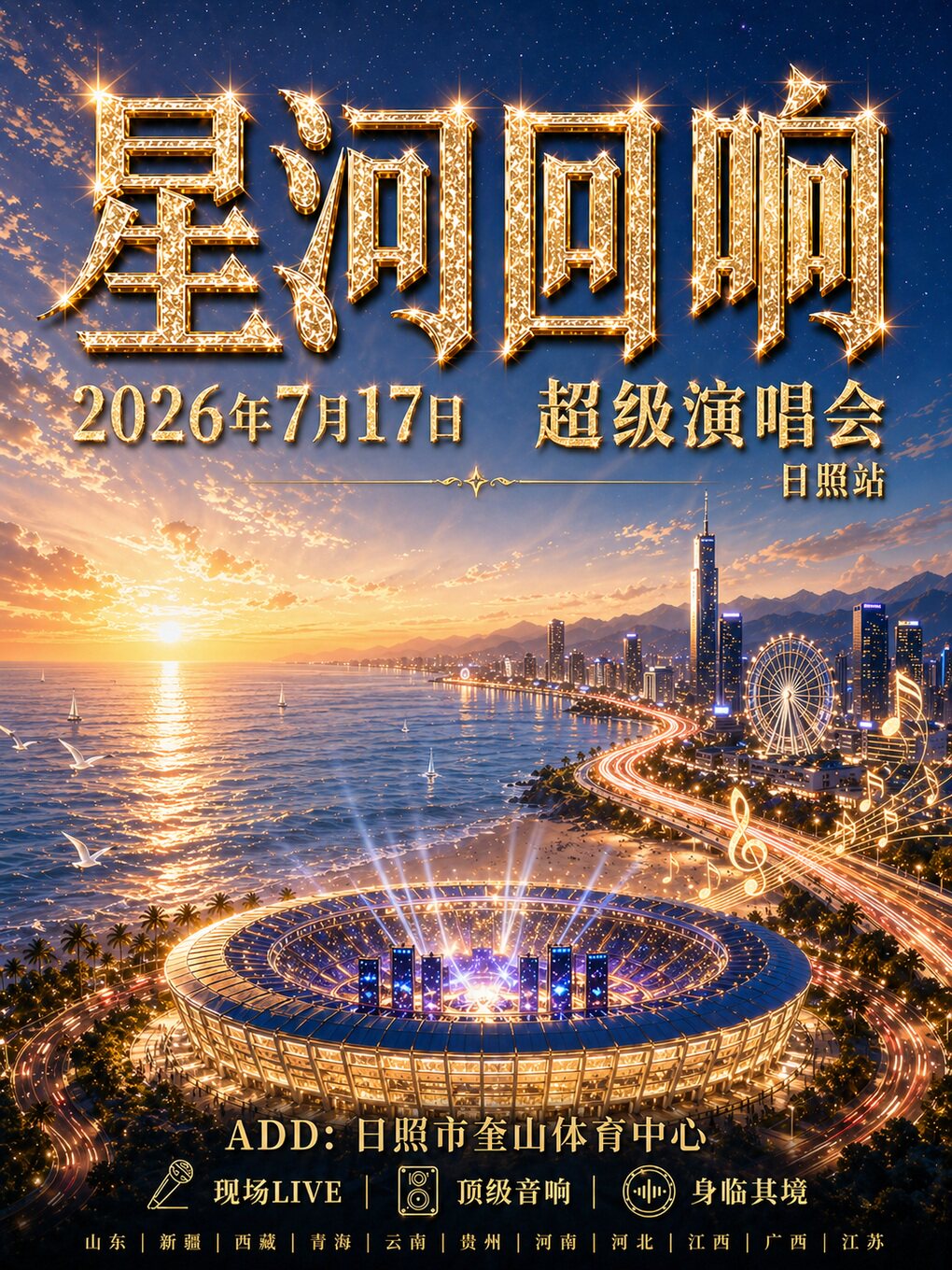 日照 · 《星河迴響》超級演唱會 | 日照奎山體育中心